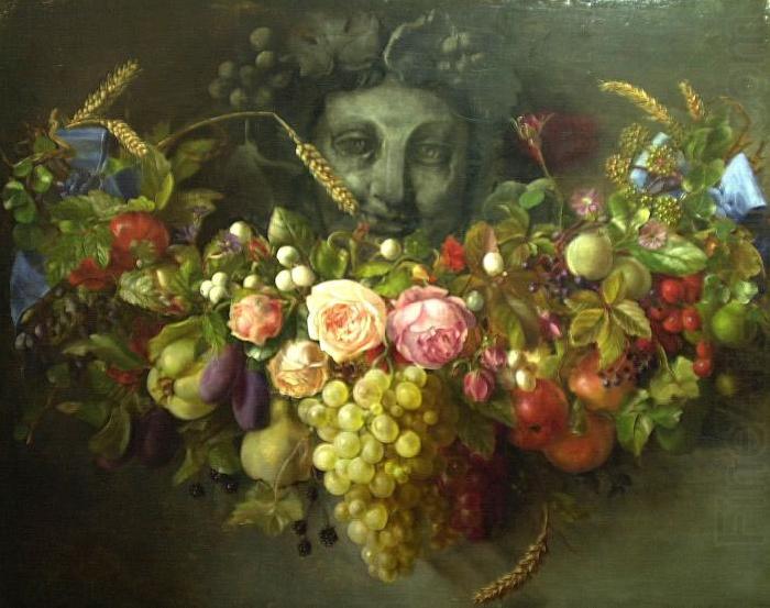Eloise Harriet Stannard Garland of Fruits and Flowers, painted by Eloise Harriet Stannard